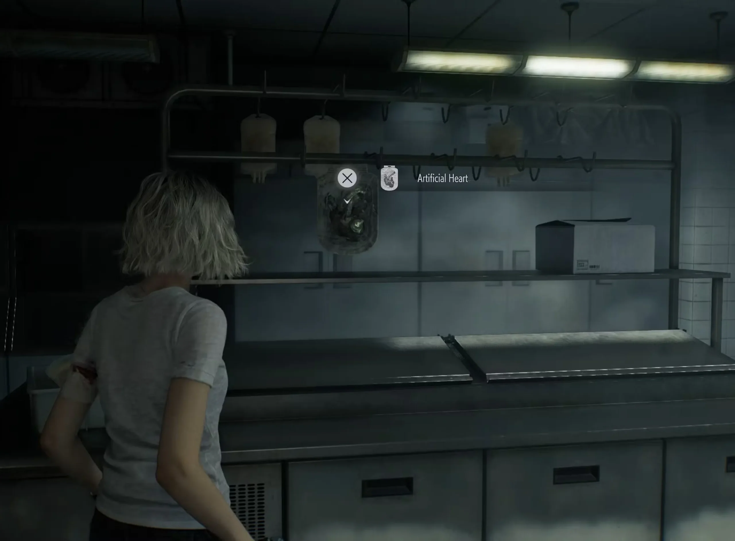 Picking up the Artificial Heart item in Resident Evil Requiem RE9