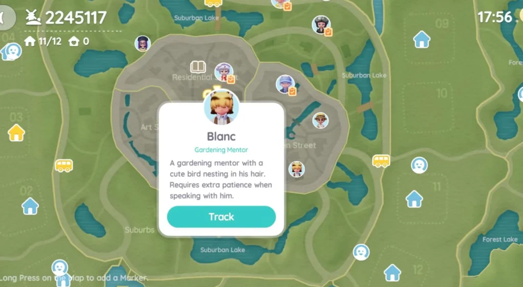 blanc gardening mentor in heartopia