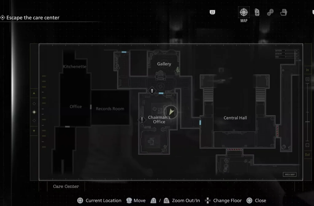 chairman s office map location in resident evil requiem re9