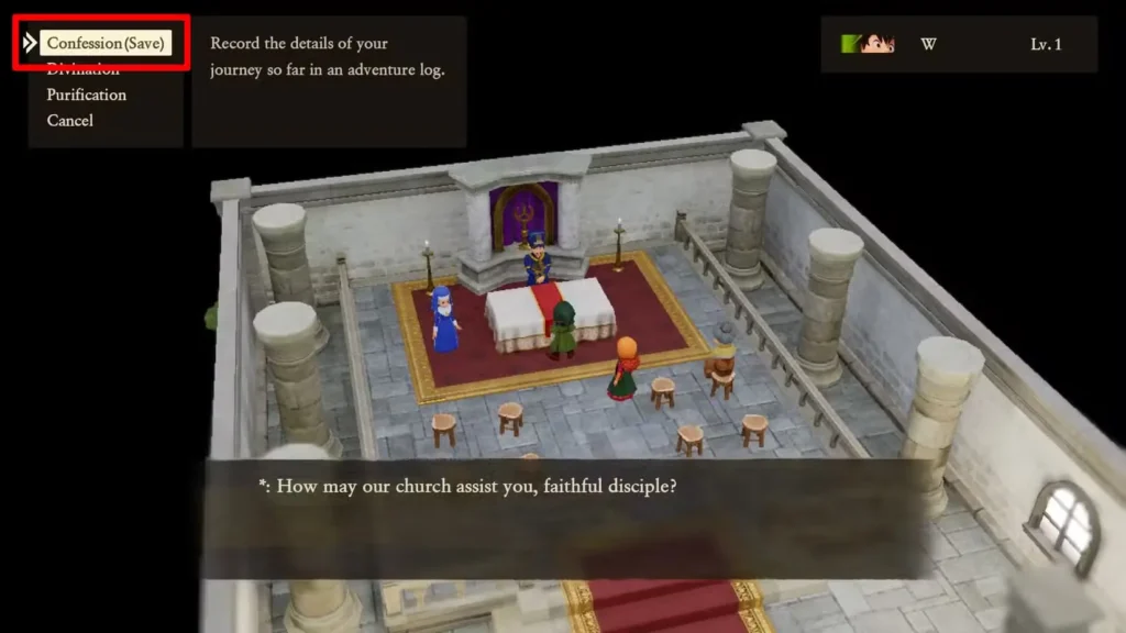 church confession in dragon quest 7 reimagined