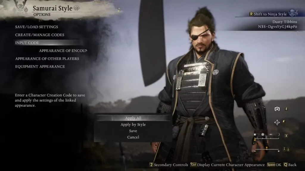 nioh 3 best character creation codes