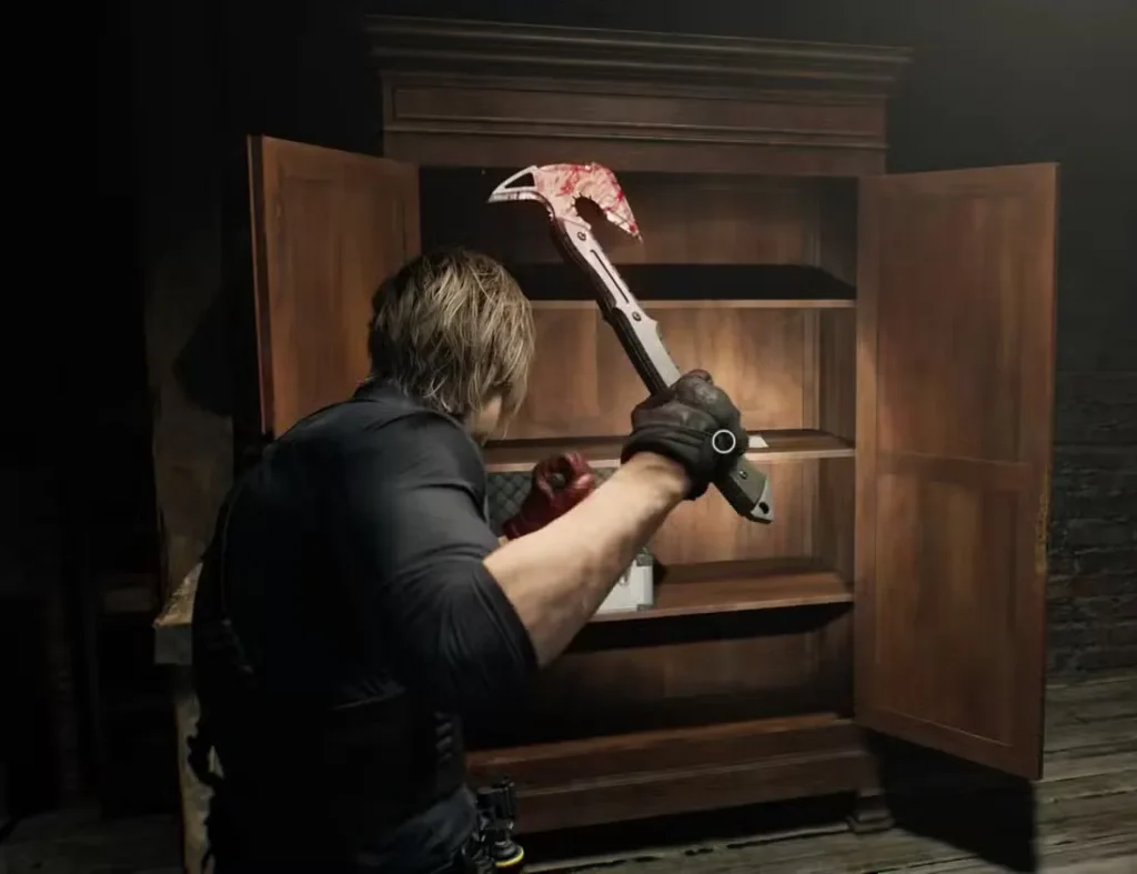 opening a warped closet resident evil requiem