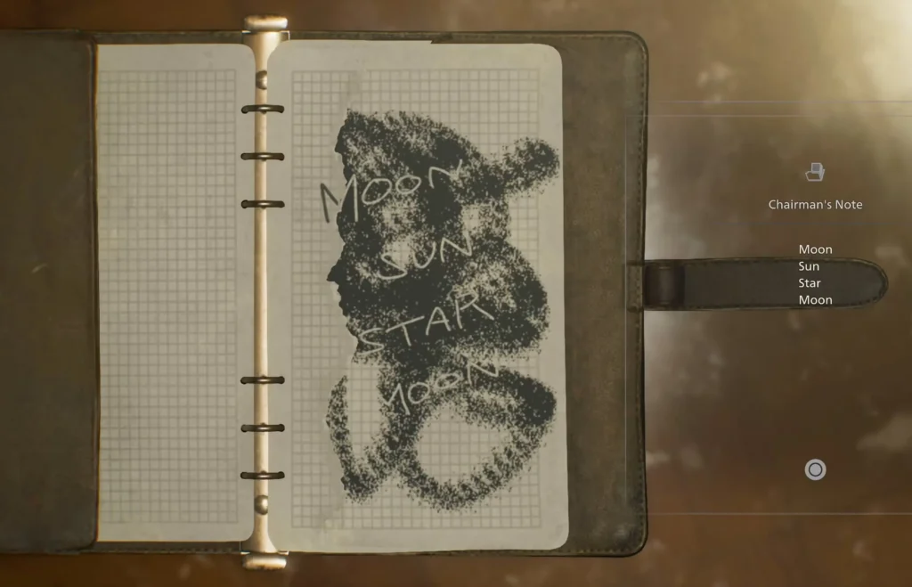 scribbling in the chairman s note in resident evil requiem re9