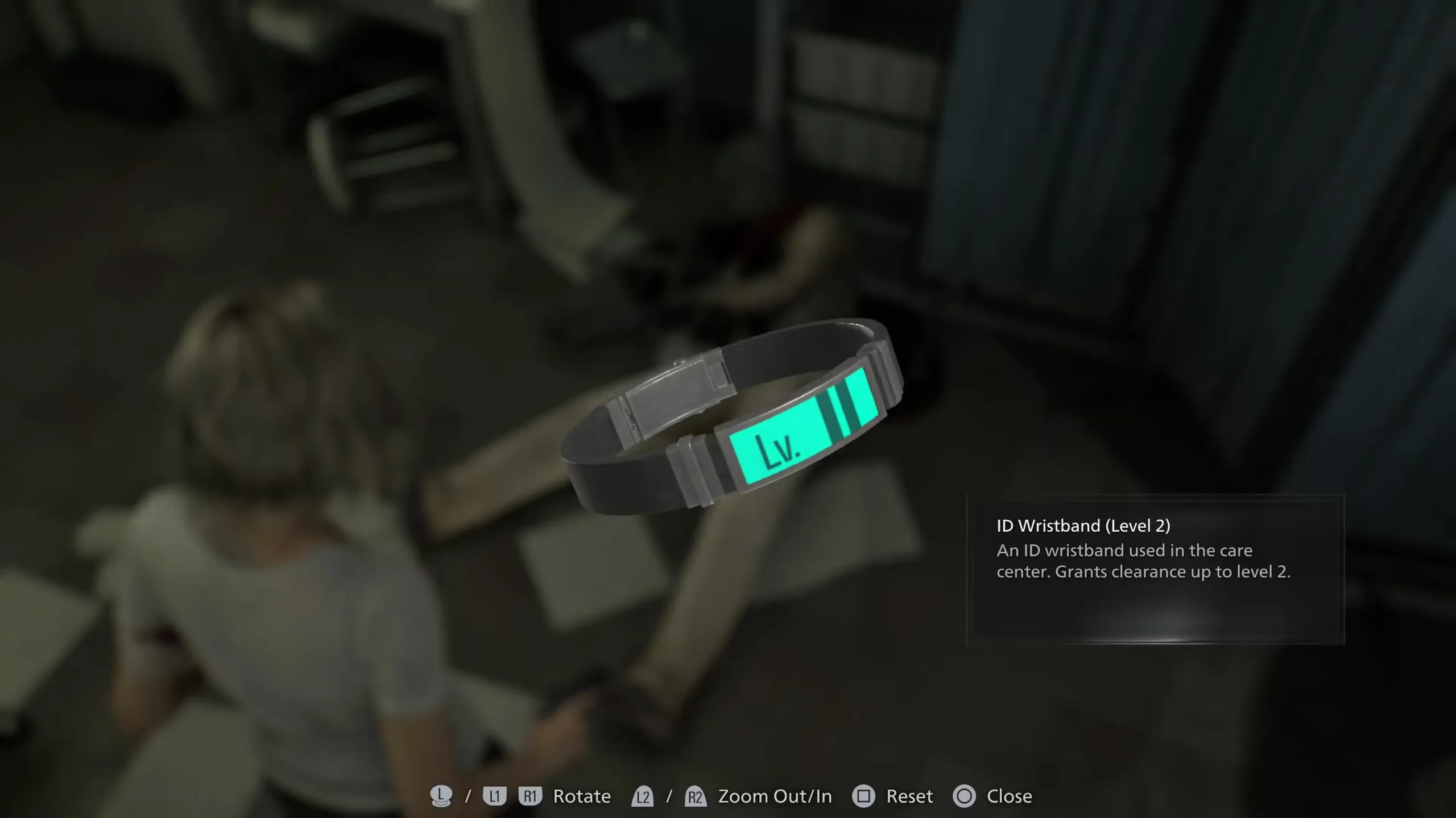 Security keycard level 2 ID Wristband in Resident Evil Requiem used to open the Isolation Ward