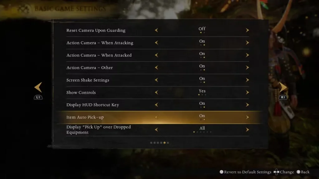 settings nioh 3