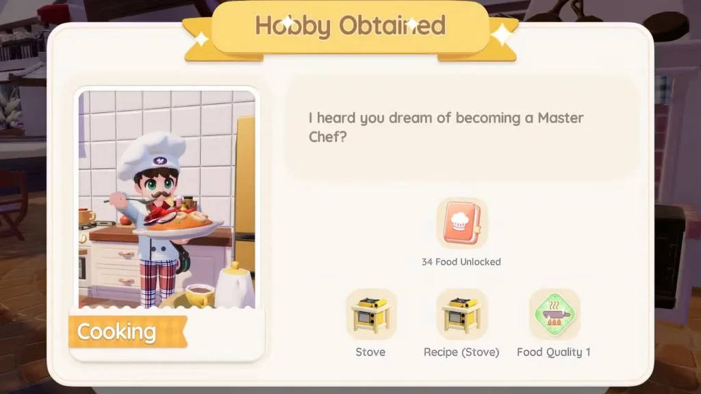 unlock cooking in heartopia