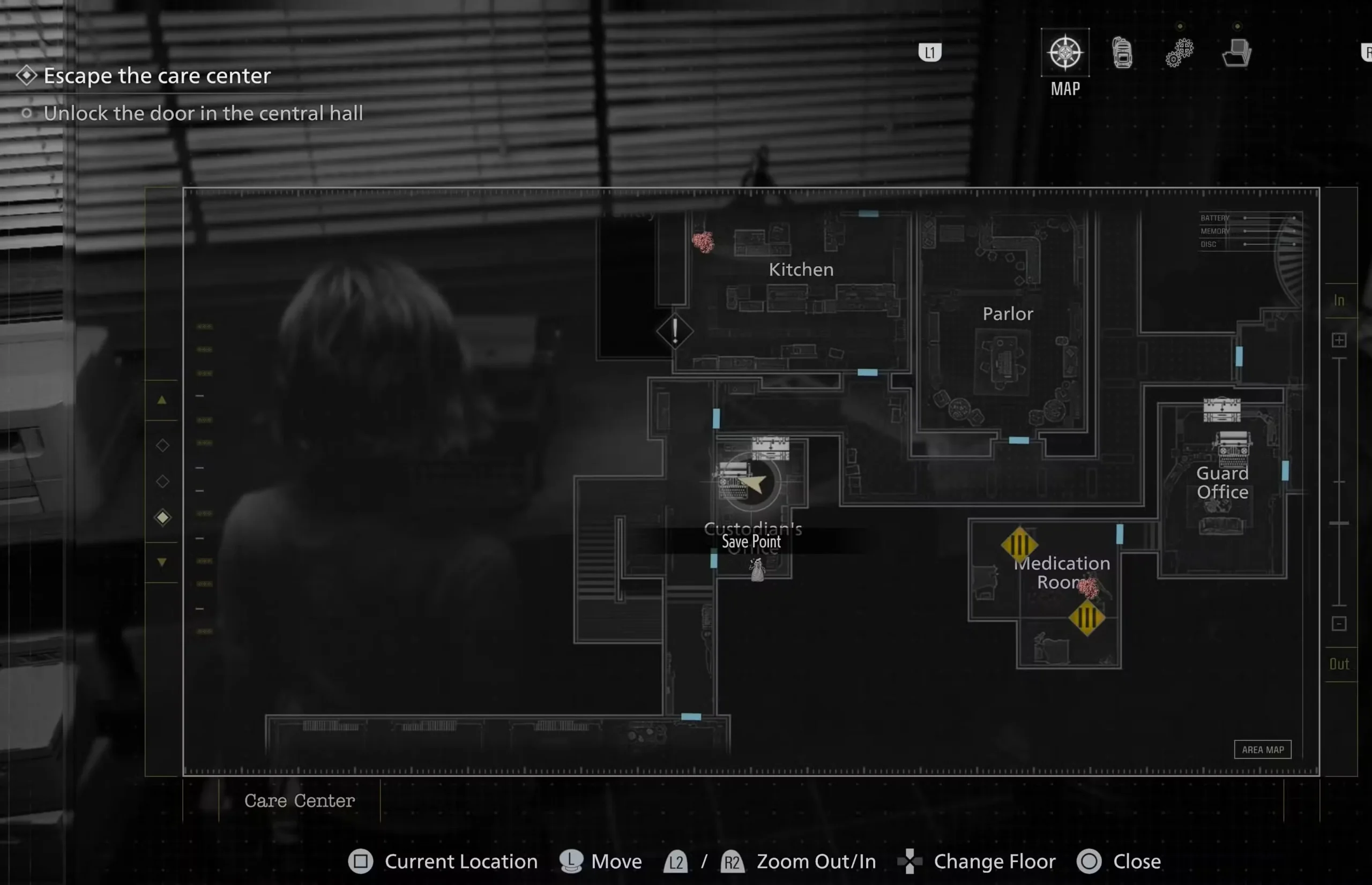 Wrench location on desk in Custodians Office in Resident Evil Requiem RE9