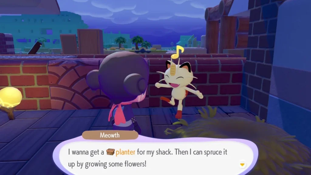 Pokemon Pokopia Meowth's Planter Request