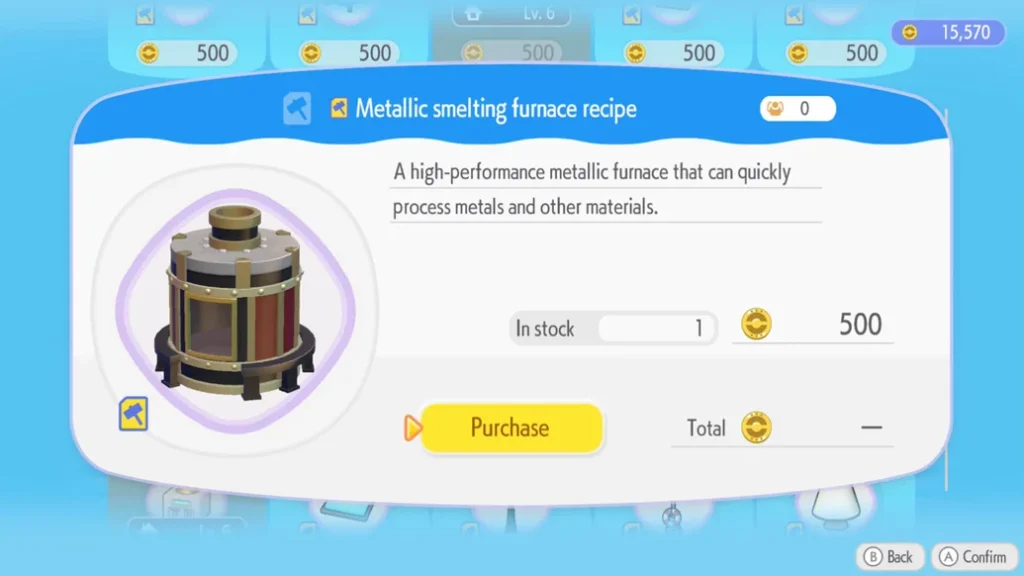 Pokemon Pokopia Metallic Smelting Furnace