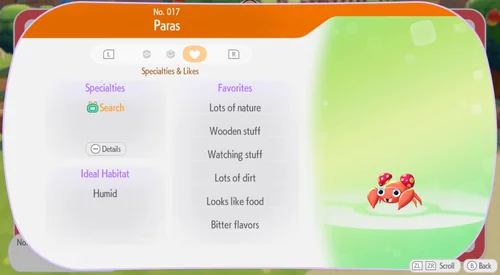 Pokopia Comfort Level humidity