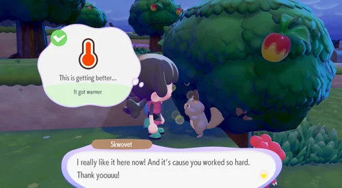 Pokopia Comfort Level temperature