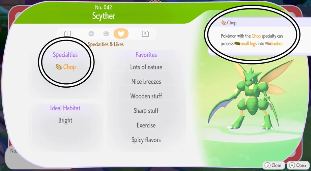 Pokopia Lumber Scyther