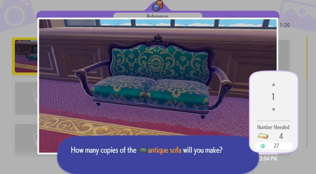 Pokopia Pokemon Center Antique Sofa