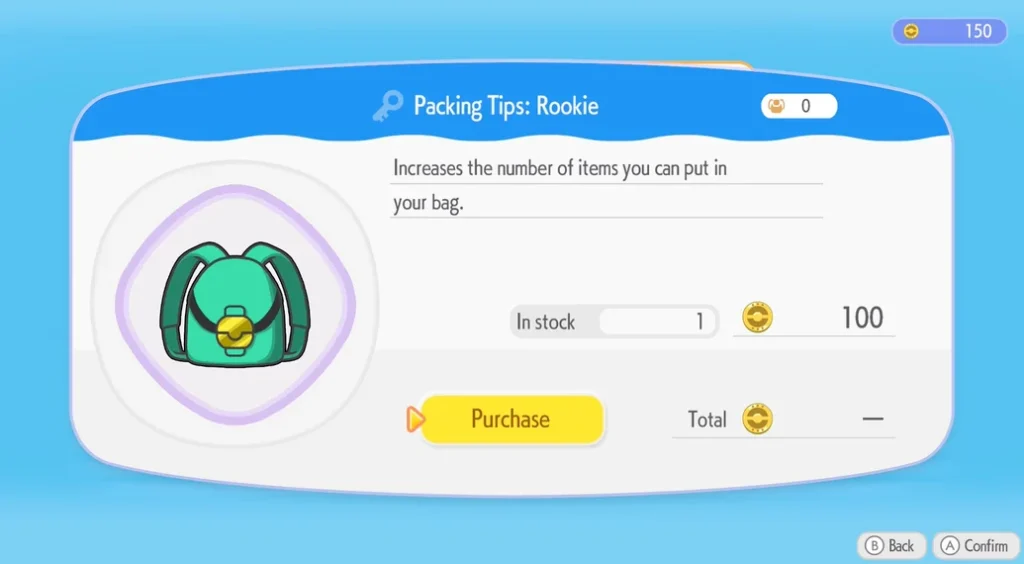 Pokopia Storage packing tips