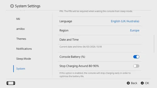 Switch 2 System Settings