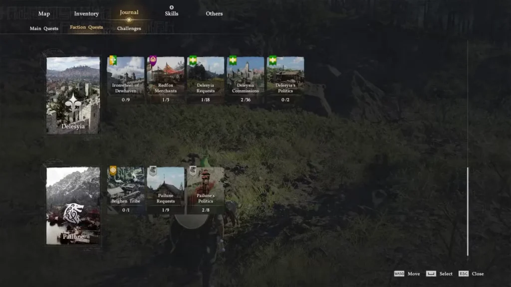faction quests in crimson desert