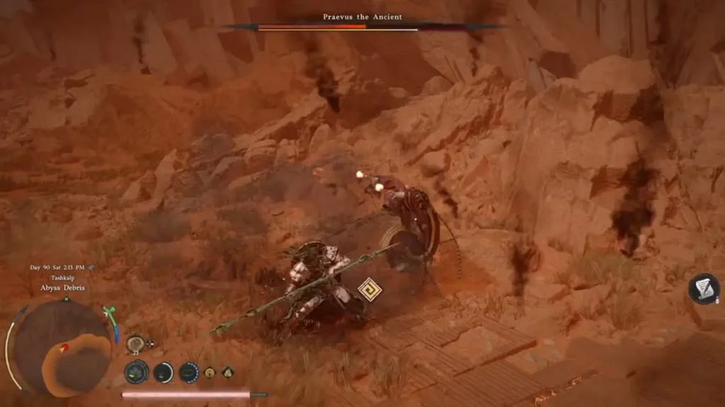 how to beat praveus the ancient in crimson desert