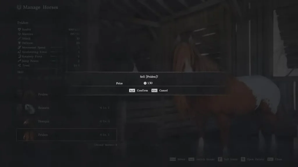 how to sell horses in crimson desert 2