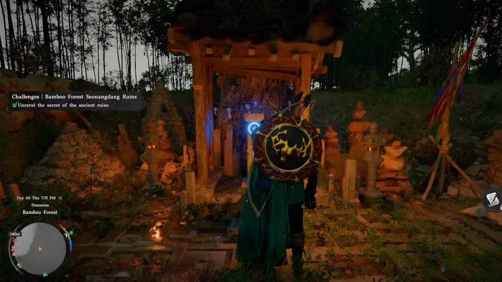 how to solve bamboo forest seonangdang ruins puzzle 6 in crimson desert