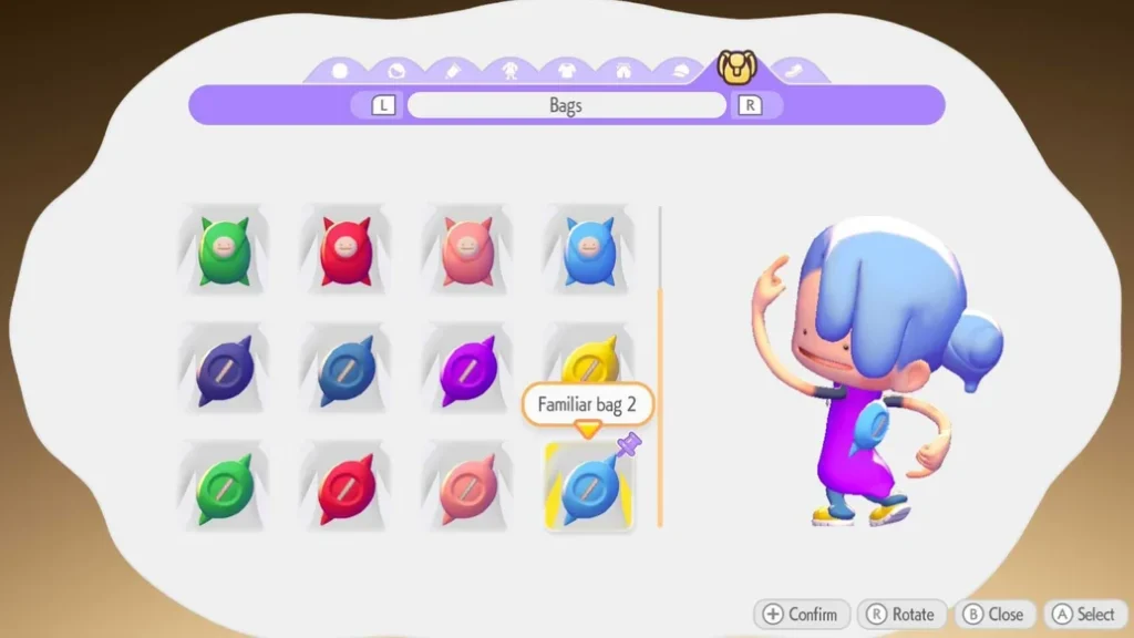 pokopia bag customisation