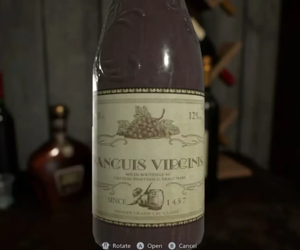 wine bottle resident evil requiem