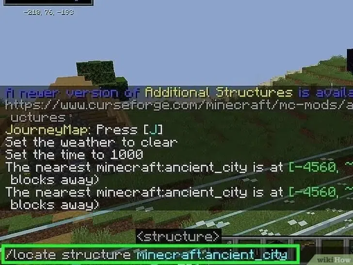 Use the locate Command Ancient City Minecraft