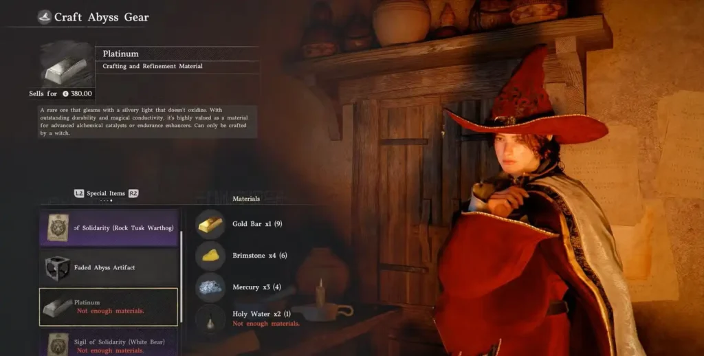 how to craft platinum in crimson desert