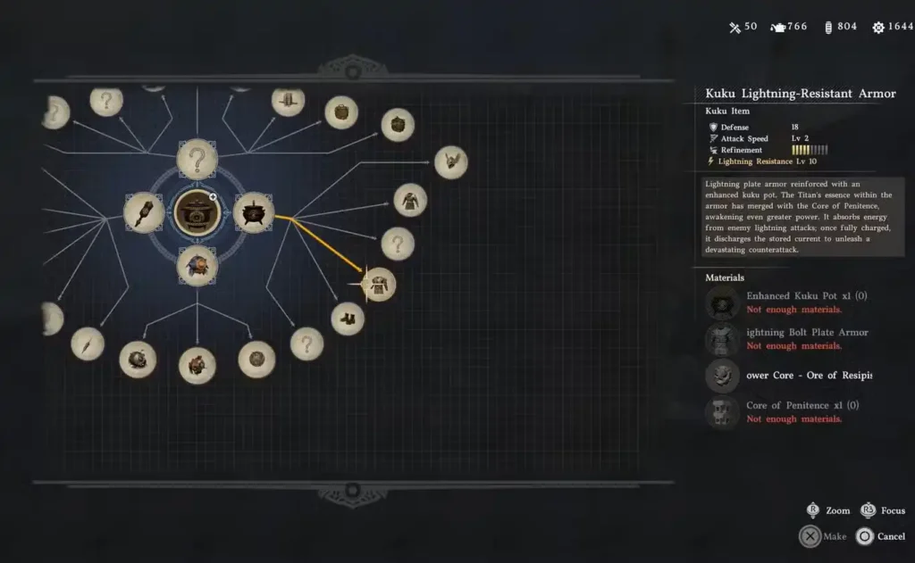 how to craft the kuku lighting resistance armor in crimson desert