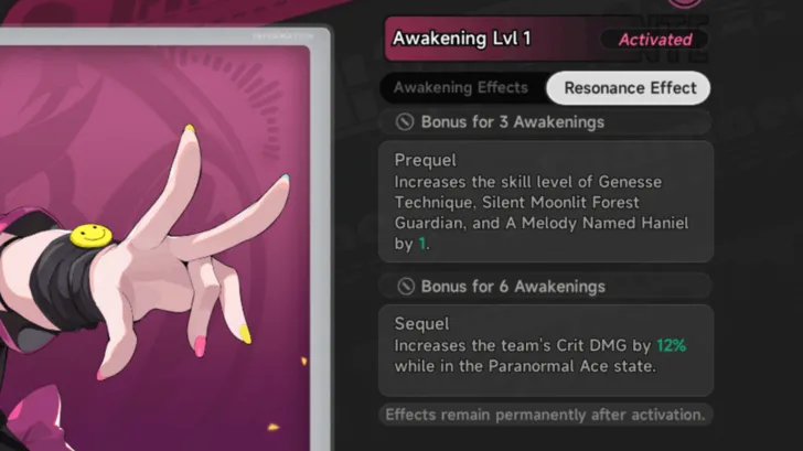 Awakening sesonance effect
