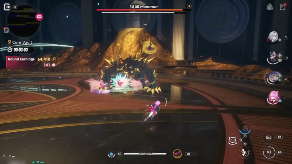 NTE pink paws heist boss room