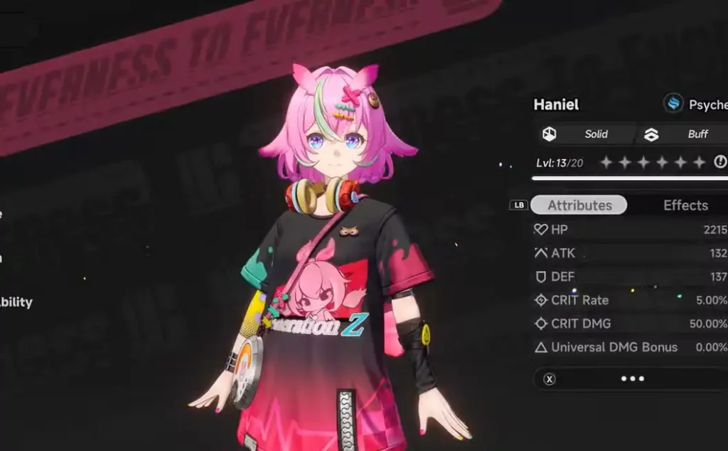 nte neverness to everness haniel profile page