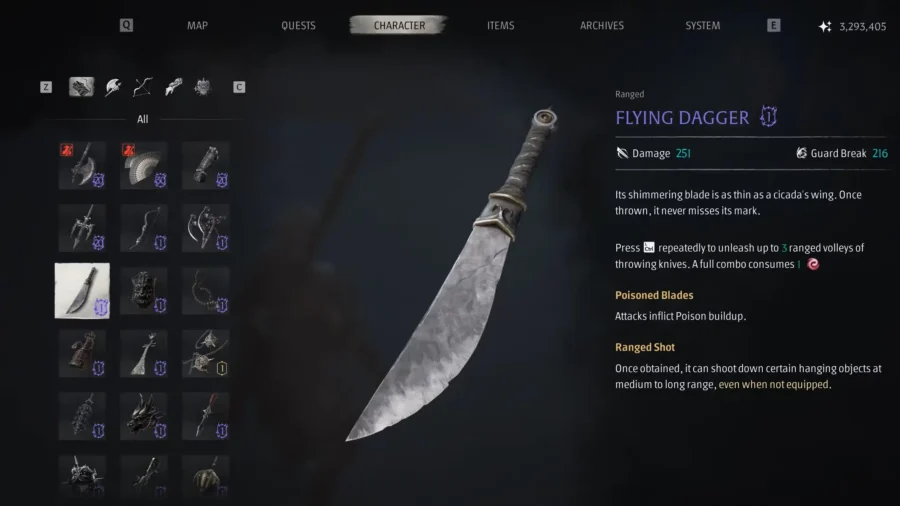 Phantom Blade Zero Flying Dagger